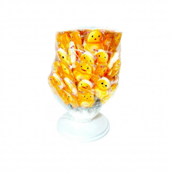 Конфета арт. 520968-5 Карамель "Утка" на палочке цвета микс 60 шт. на подставке