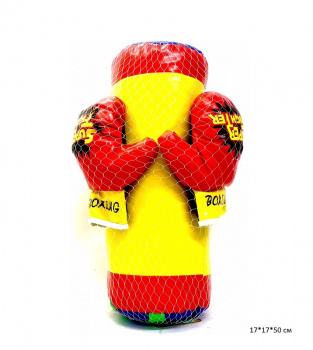 Бокс арт. HJ-410 Набор груша с перчатками в сетке_