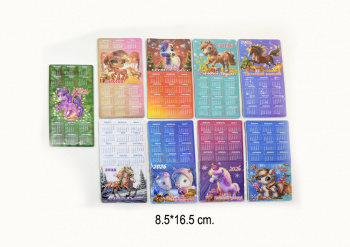 Магнит арт. 401444 Календарь Лошадь 1 шт. ассорти (60 шт.) 