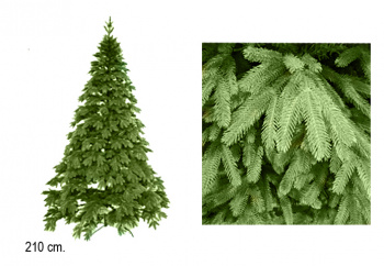 Елка 210 см арт. 2023-601-210 Зеленая №1 комбинир. литье с пвх в кор.