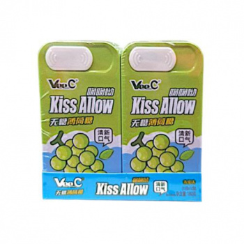 Конфета арт. 762514-5/ Драже мятное без сахара "Виноград" 15 г 12 шт. в кор.'