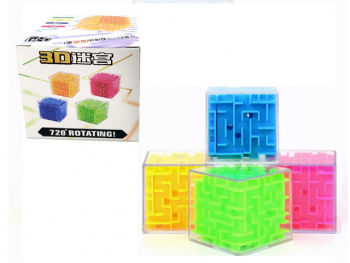 Логическая игра арт. 00090 Лабиринт "Куб" цвета микс (8 шт.) в кор.=