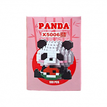 Конструктор арт. X5006-805 Микро Панда с арбузом 199 дет. в кор.