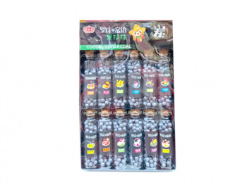 Конфета арт. 420575 Драже "Черный жемчуг" в булылке 12 шт. в кор.*