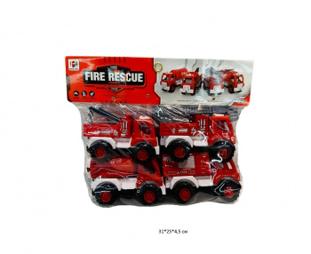 Набор машин арт. DJ635A Пожарная техника 4 шт. в пак.• Набор машин арт. DJ635A Пожарная техника 4 шт. в пак.•
