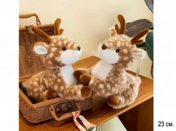 им Олень арт. 090125-209 Пятнистый, лежит, 23 см. в пак.