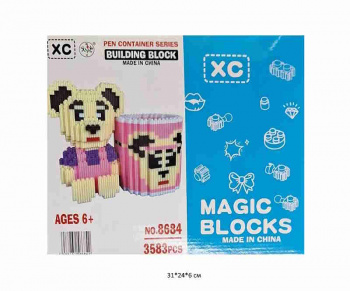 Конструктор арт. 8684-805 Микро Медведь подставка для карандашей 3583 дет. в кор._