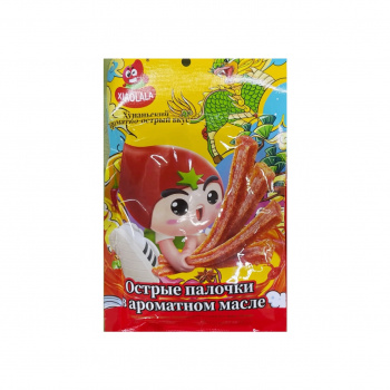 Соевое мясо арт. 300088 Пшеничные острые ароматные палочки 105 г 10 шт. упаковка с драконом*