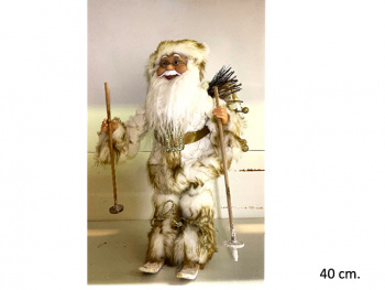Дед Мороз арт. S1145-H-601 На лыжах 40 см в пак.