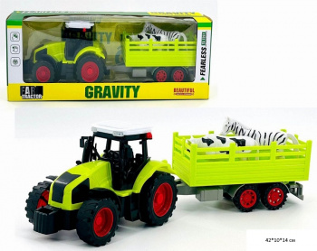 Трактор арт. 666-165A С животными в прицепе в кор.) Трактор арт. 666-165A С животными в прицепе в кор.)