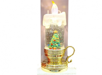 Фонарь Новогодний арт. 690811-2-502 "Елка" на батар. 16 см в кор.