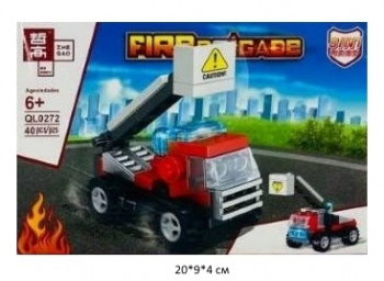 Конструктор арт. QL0272-3 Пожарная бригада 40 дет. в кор.~ Конструктор арт. QL0272-3 Пожарная бригада 40 дет. в кор.~