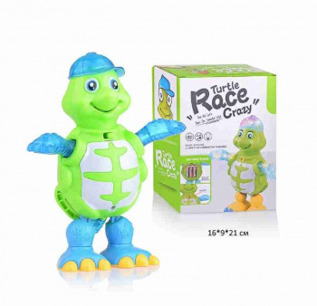 Черепаха арт. ZR125 На батар. свет, музыка, танец в кор.~