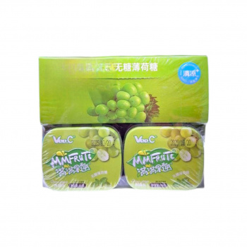 Конфета арт. 762279-6/ Драже мятное без сахара "Виноград" 16 г 12 шт. в кор.*