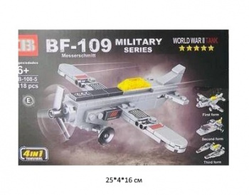 Конструктор арт. B-108-5E Самолет 118 дет. в кор.~ Конструктор арт. B-108-5E Самолет 118 дет. в кор.~