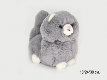 им Кошка арт. 15822-3-209 Серая персидская хвост вверх 24*30см в пак.