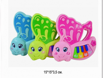 Пианино арт. 8821-21B Мини Бабочка цвета микс (12 шт.) в кор.= Пианино арт. 8821-21B Мини Бабочка цвета микс (12 шт.) в кор.=