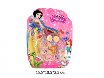 Набор украшений арт. 825-1A Кольца "Принцессы" в пак._