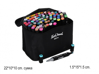 Маркеры  арт. 777-80 Двусторонние в сумке 80 шт.**_=~