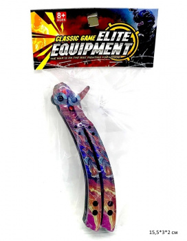 Оружие арт. YU7626D Нож бабочка деревянный в пак._