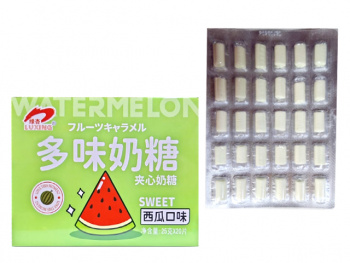 Конфета арт. 101548 Ирис арбузный 25 г на листе 20 шт. упаковка