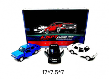 Модель металл. арт. LDP-1BA ВАЗ 2107 цвета микс (6 шт.) шоубокс_