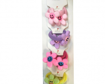 Резинка для волос арт. 10830-13 Цветочек 10 шт. на листе