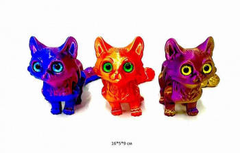 Фигурка 3Д арт. HC-17-805/WT47-601 Кот цвета микс подвижная в пак._