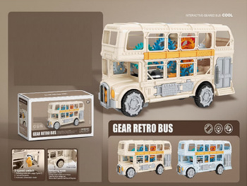 Машина на батар. арт. LD-170A Автобус шестеренки, свет, звук в кор.=