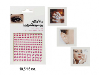 Наклейки арт. ABS-170-8-709 Стразы розовые круглые на листе Наклейки арт. ABS-170-8-709 Стразы розовые круглые на листе