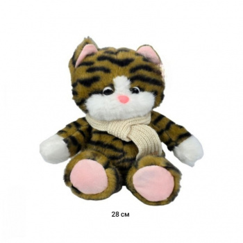 им Кот арт. 0803-43-4 Рыжий полосатый в шарфе 28 см в пак._ им Кот арт. 0803-43-4 Рыжий полосатый в шарфе 28 см в пак._