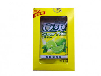 Конфета арт. 220103/220042 Леденец "Морозный лайм" без сахара 15 г 12 шт. в кор.