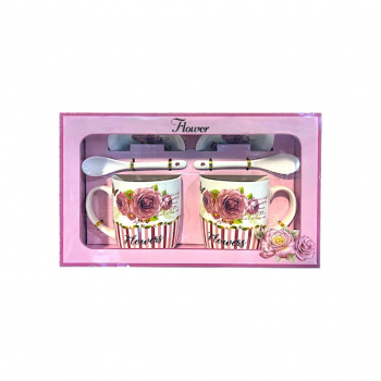 Подарочный набор арт. 1379-007 На двоих "Flower" 6 предметов в кор.