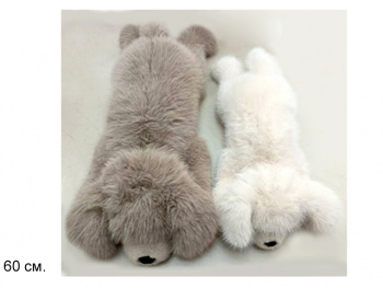 им Собака арт. 209994 Меховая лежит 60 см цвета микс в пак.