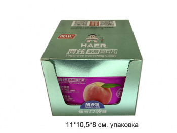 Конфета арт. 570467-4/570245 Карамель без сахара Мятный персик 15 г 10 шт. в кор.'