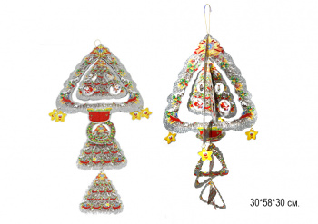 Панно Елка  арт. 026-2*  обьем сереб. 30*58 (30шт/бл15)