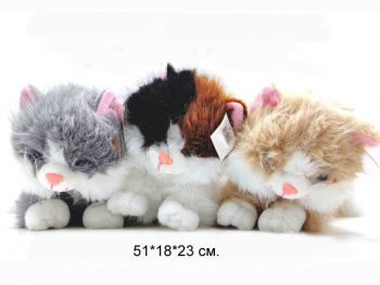 им Кот арт. 789-21-50 Лежит 50 см цвета микс в пак._