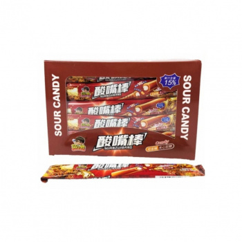 Конфета арт. 871714/ Кислая Трубочка-тянучка с начинкой "Кола" 13 г 30 шт. в кор./;'