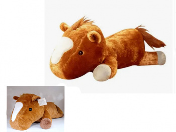 им Лошадь арт. YE25718-1-1 Рыжая лежит, с пледом 110*180 см в пак.)