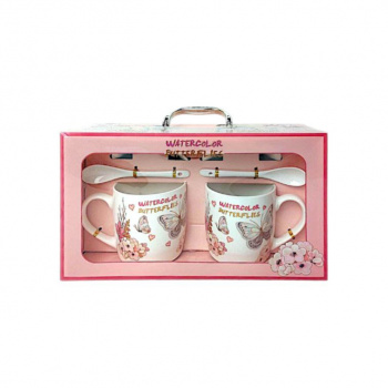 Подарочный набор арт. 1402-007 На двоих "Watercolor butterfly" 6 предметов в кор.