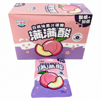 Конфета арт. 640039-2 Кислая шипучка "Персик" 22 г 30 шт. в кор.;