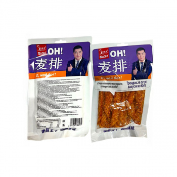 Соевое мясо арт. 388932 Пшеничные полоски со вкусом стейка 172 г 10 шт. упаковка фиолетовая;/