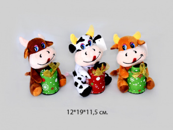 им Копилка Бычок арт. 9-CCC С новогодним мешочком в пак.~