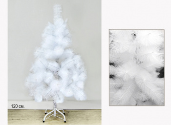 Елка 120 см арт. C1006-1-120-601 Белая пушистая №9/16 в кор.