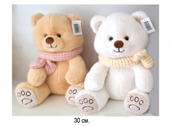 им Медведь арт. 9592/30 В вязаном шарфе цвета микс 30 см в пак. им Медведь арт. 9592/30 В вязаном шарфе цвета микс 30 см в пак.