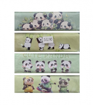 Пенал арт. GK-7312 На молнии Панда в ассортименте в прозр. кор.