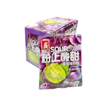 Конфета арт. 440046/440015 Кислая "Виноград" 28 г 20 шт. в кор.'