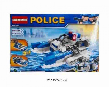Конструктор арт. 8609-8 Полиция 114 дет. в кор.~