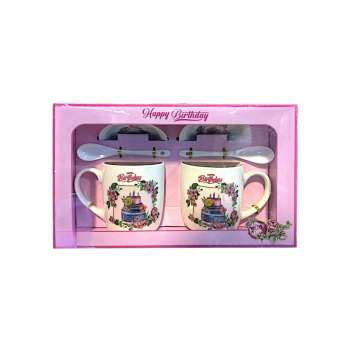 Подарочный набор арт. 1652-007 На двоих "Happy Birthday" 6 предметов в кор.