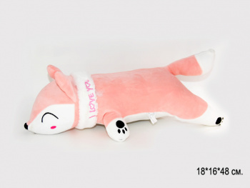 им Обнимашка арт. 35082-1-209 Лиса розовая закрытые глаза 48 см в пак.